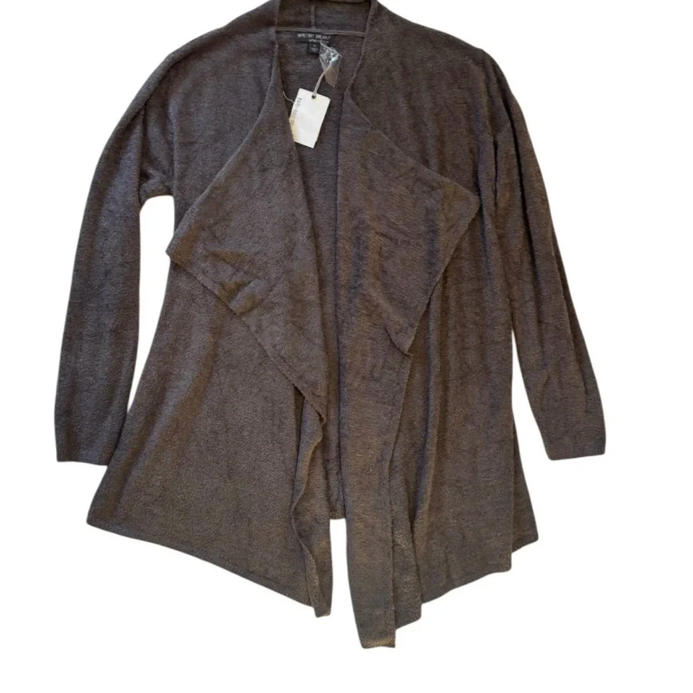 Barefoot Dreams Bamboo Chic Lite Open Front Cardigan Gray Size 1X NWT - Picture 2 of 8